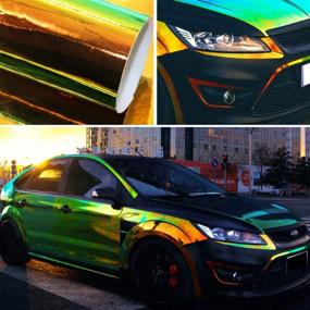 img 2 attached to XhuangTech Holographic Rainbow Adhesive Sticker Exterior Accessories