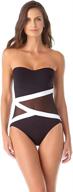 👙 anne cole mesh bandeau one piece swimsuit for women logo