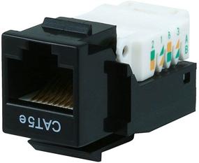 img 1 attached to 🔌 Monoprice Cat5E RJ-45 Toolless Keystone Jack in Sleek Black: A User-Friendly Networking Solution