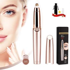 img 4 attached to 💇 SiKii Painless-Precision Eyebrow Trimmer & Hair Remover for Women and Men - Rose Gold