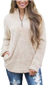 img 4 attached to FOURSTEEDS Pullover Sweatshirt Outerwear Off White Outdoor Recreation and Outdoor Clothing