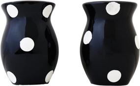 img 3 attached to 🖤 Stylish Black Polka Dot Salt and Pepper Set: A Truly Charming Tabletop Essential