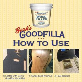 img 2 attached to Quick Drying White Water-Based Wood and Grain Filler - 8 oz by Goodfilla - Repairs, Patches, and Finishes - Replaces All Fillers and Putties - Paintable, Stainable, and Sandable