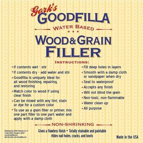 img 1 attached to Quick Drying White Water-Based Wood and Grain Filler - 8 oz by Goodfilla - Repairs, Patches, and Finishes - Replaces All Fillers and Putties - Paintable, Stainable, and Sandable