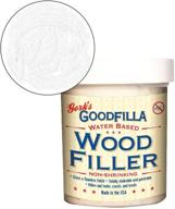 quick drying white water-based wood and grain filler - 8 oz by goodfilla - repairs, patches, and finishes - replaces all fillers and putties - paintable, stainable, and sandable logo