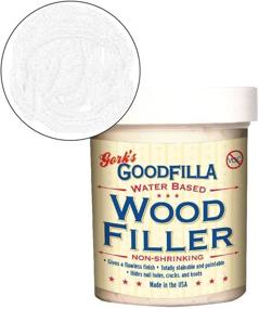 img 4 attached to Quick Drying White Water-Based Wood and Grain Filler - 8 oz by Goodfilla - Repairs, Patches, and Finishes - Replaces All Fillers and Putties - Paintable, Stainable, and Sandable