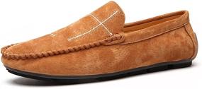 img 4 attached to Crloasn Moccasins Lightweight Breathable Soft Soled Men's Shoes