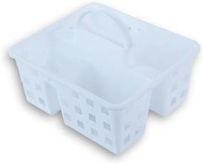 img 1 attached to Compact and Convenient: Greenbrier Small Utility Shower Caddy Tote - White