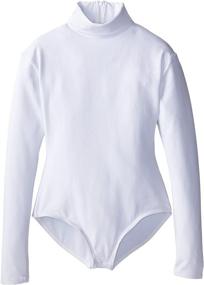 img 2 attached to Турникет Capezio Turtleneck с длинным рукавом для девочек, средний размер - Оптимизированная одежда для лучшей поисковой оптимизации.