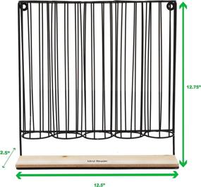 img 2 attached to Диспенсер для кофейных пакетиков Mind Reader Wall Mount - 5 отсеков, вместительность 35 пакетиков, черный/бамбук