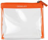 🧳 degeler tsa approved clear travel toiletry bag for carry on luggage - airport airline compliant cosmetics & makeup bag for women and men (orange) logo