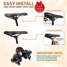 img 3 attached to Ultimate Comfort Mountain Bike Seat - Prostate-Friendly Central Relief Zone - Gel Padded Bicycle Saddle for Men & Women - Durable Water Resistant Material - Fits Peloton, MTB, Hybrid, Exercise, Road Bikes