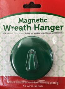 img 2 attached to 🔩 Magnetic Green Wreath Holder for Steel Doors - No Nails, No Wires! Supports up to 6 Pounds