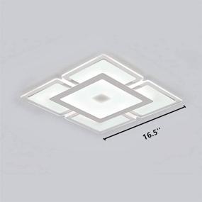 img 3 attached to 🔆 Nordic Ultrathin Close to Ceiling Light: LAKIQ Modern LED Flush Mount Fixture for Living Room Bedroom Dining Room (White Light, 16.5'')