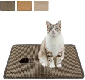 img 4 attached to 🐾 Premium Natural Sisal Cat Scratchers: Indoor/Outdoor Scratching Pad/Mat/Rug for Protecting Cat's Nails, Sofa, and Furniture