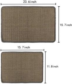 img 3 attached to 🐾 Premium Natural Sisal Cat Scratchers: Indoor/Outdoor Scratching Pad/Mat/Rug for Protecting Cat's Nails, Sofa, and Furniture