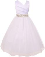 👗 ivory rhinestone communion flowers - 10 girls' dress clothing for special occasions logo