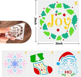 img 3 attached to 🎄 Enhance Your Holiday Decor with Whaline Christmas Painting Stencils Templates