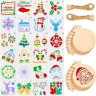 🎄 enhance your holiday decor with whaline christmas painting stencils templates logo