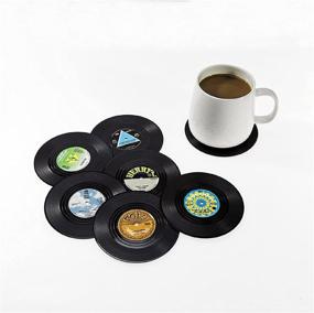 img 4 attached to Premium Coasters Creative Heat Resistant Nonslip Lovers - Protect Your Surfaces in Style