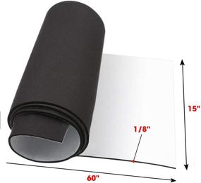 img 2 attached to 🔽 Dualplex Neoprene Sponge Foam Rubber Roll Adhesive, 15X60 Inches X 1/8-Inch Thick, Ideal Cosplay Padding, DIY Project Sheet - Easy-Cut Adhesive Multifunction Soundproof Rubber Foam Sheet