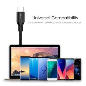 img 2 attached to Кабель быстрой зарядки High-Speed от iRAG - USB C к USB A, 6 футов, оплетенный - совместимый с Samsung Galaxy A10e, A20, A11, A21, A51, A71, A50, Note 20, Note 10, Note 9, Note 8, S21, S20 Plus, S10, S10E, S9, S8 - Резистор 56 кОм для быстрой зарядки