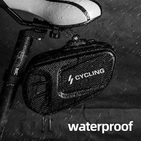 img 1 attached to CBRSPORTS Bike Saddle Bag: Waterproof 3D Hard Shell Cycling Wedge Pack for Riding Bikes