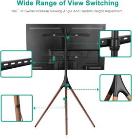 img 1 attached to EleTab Portable Floor Stand Easel Tripod TV Display - Height Adjustable Studio Mount for 45 to 65 inches Flat Screens