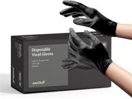 🧤 powder-free disposable vinyl gloves - 100 pack | latex-free rubber gloves for medical, cooking, and kitchen use logo