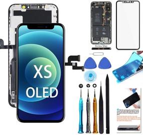 img 4 attached to 📱 Замена OLED-экрана диагональю 5,8 дюйма для iPhone Xs - сенсорный экран дисплея дигитайзера, комплект для ремонта с полным набором инструментов и защитным стеклом [НЕ LCD]