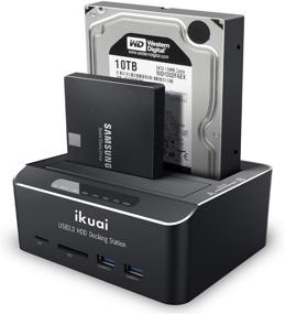 img 4 attached to 📁 ikuai SATA to USB 3.0 Dual Bay Hard Drive Dock for 2.5" and 3.5" SATA HDD SSD with SD TF Card Reader, 2 USB 3.0 Ports, Offline Clone Function, External Hard Drive Docking Station - UASP Supported