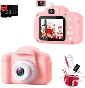 img 4 attached to 🎥 Podokas Shockproof Camcorder: Unleash Festive Fun with Charming Christmas Kids' Electronics