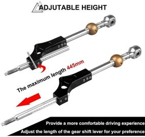 img 3 attached to 🔧 RYANSTAR Adjustable Short Shifter Extender | Enhanced Fit for Civic CRX, Del Sol, Acura Integra B or D Series Engine | Sleek Black Design