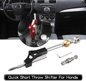 img 2 attached to 🔧 RYANSTAR Adjustable Short Shifter Extender | Enhanced Fit for Civic CRX, Del Sol, Acura Integra B or D Series Engine | Sleek Black Design