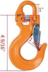 img 2 attached to Anzio Half-Link Clevis Safety Latch Swivel Winch Hook 4X4 Wrangler Off-Road WLL (17