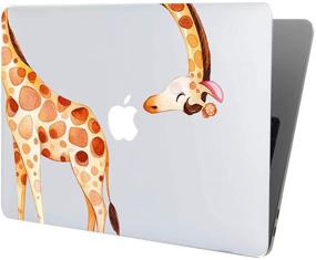 img 1 attached to 🦒 MacBook Air 13 Inch Giraffe Case 2020 2019 2018 Release A2337 M1 A2179 A1932 - Clear Hard Shell Case with Retina Display Compatibility, Touch ID, and Keyboard Cover - Cute Animal Design