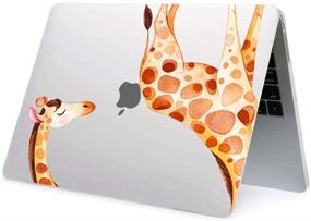 img 2 attached to 🦒 MacBook Air 13 Inch Giraffe Case 2020 2019 2018 Release A2337 M1 A2179 A1932 - Clear Hard Shell Case with Retina Display Compatibility, Touch ID, and Keyboard Cover - Cute Animal Design