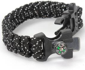 img 4 attached to ARMSTAC Paracord Survival Bracelet: 🔥 Fire Starter, Compass & Life Saving Tools