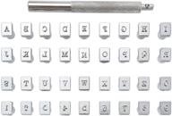 yoption 36pcs leathercraft metal letter and number stamps punch set tool, 26 alphabet imprinted leather punching tools for crafting leather belts, bags, hats, shoes, and marking (3mm) logo