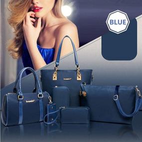 img 3 attached to 👜 Stylish and Practical Nylon 6 PCS Women Shoulder Bag Set for Every Occasion