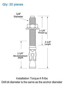 img 3 attached to Анрик дюйм 2 в 1 крепеж бетон