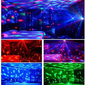 img 3 attached to Sound Activated Party Lights with Remote Control - RBG Disco Ball, Strobe 🎉 Lamp 7 Modes Stage Light for Family Parties, KTV, Bars, Christmas, Halloween, DJ, Wedding