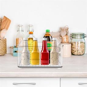 img 1 attached to 🍱 10-Piece Refrigerator Organizer Bins: Stackable Fridge Organization Set with 6 Food Containers - Clear Kitchen Pantry Storage Solution