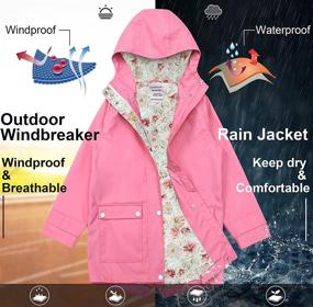 img 1 attached to 🧥 Fashionable SOLOCOTE Fuchsia Raincoat for Boys: Waterproof and Windproof Jackets & Coats