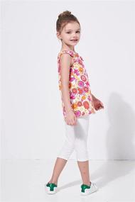 img 2 attached to 👖 White Leggings Pack for Girls' Clothing with Otter MOMO Design - Toddler Leggings