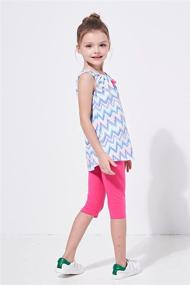 img 1 attached to 👖 White Leggings Pack for Girls' Clothing with Otter MOMO Design - Toddler Leggings