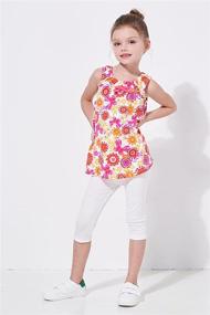 img 3 attached to 👖 White Leggings Pack for Girls' Clothing with Otter MOMO Design - Toddler Leggings