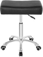 🪑 highly durable & adjustable nazalus rolling swivel stool with wheels - perfect for office, home, desk, counter, or salon (black) - no footrest logo