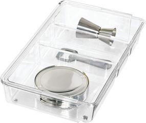 img 3 attached to 🗄️ BPA-Free Plastic Drawer Organizer Tray - Expandable & Divided Clear Tray - 12" x 7" x 2.25