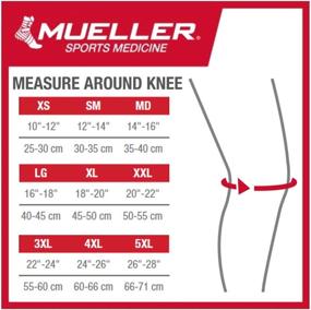 img 1 attached to 👍 Mueller Omniforce 100 Knee Support: Black/Aqua, Medium – Knit Knee Brace for Optimal Comfort and Stability